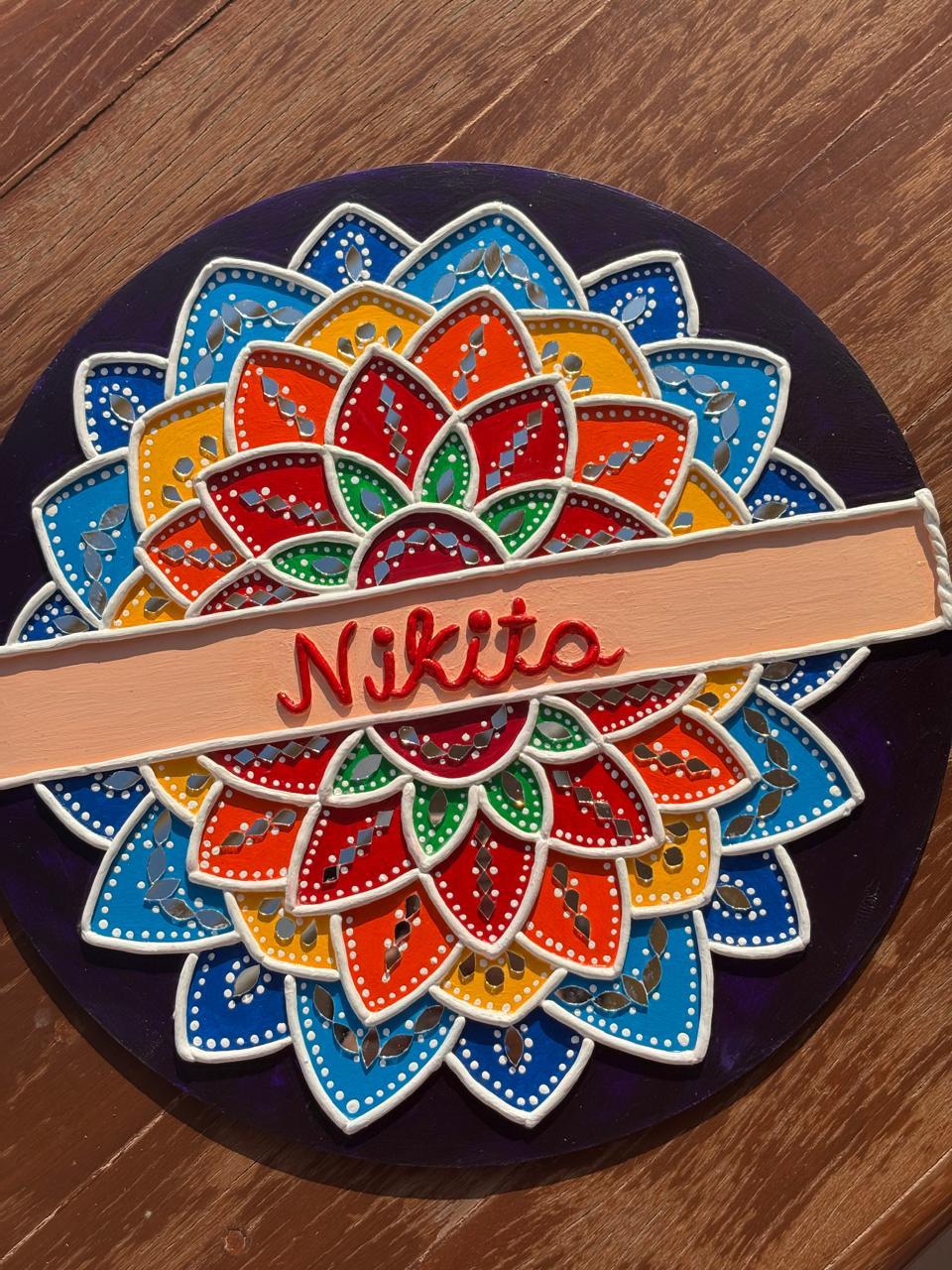Personalized Mandala Name Plate